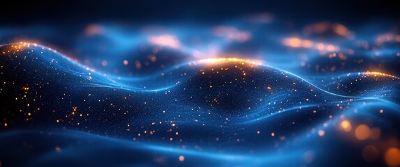 Aufkleber - Futuristic Abstract Digital Technology AI Innovation Cyber Communication Network Big Data Quantum Computing