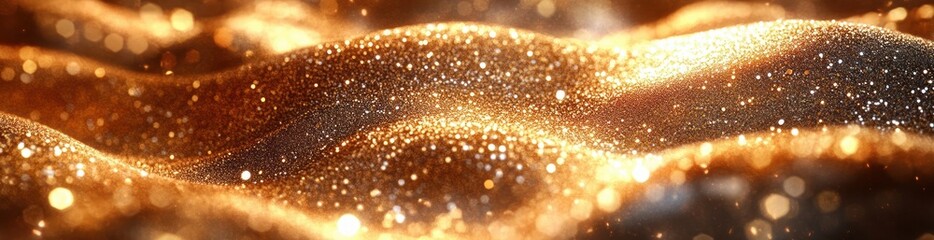 Poster - Gold Foil Texture Close-Up Elegant Background with Shimmering Light and Intricate Patterns for Modern Graphic Design