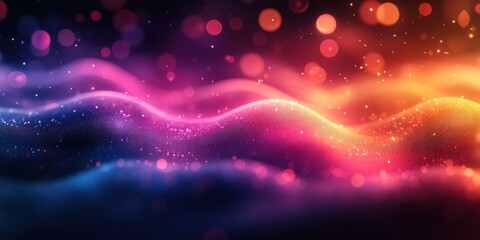 Fototapete - Abstract Technology Background Design Minimalist Modern Graphic Soft Lighting Circles Waves Geometric Shapes Circuit Pattern