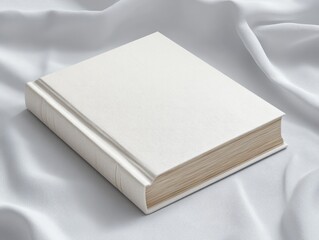 Poster - Minimalist White Book with Bookmark in Natural Light Still Life