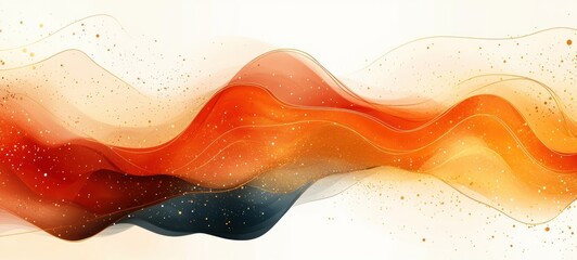 Poster - Abstract Minimalist Line Art Pattern in Earthy Tones for Fabric and Wallpaper Background