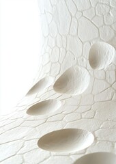 Leinwandbilder - Abstract Textured White Surface with Soft Lighting and Minimalist Design