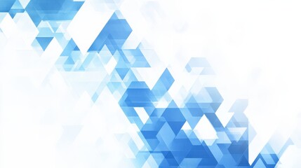 Poster - abstract blue geometric shapes creating a modern background for digital design projects