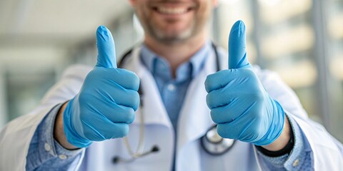 Wall Mural - Doctor's hands lovingly treating his patients