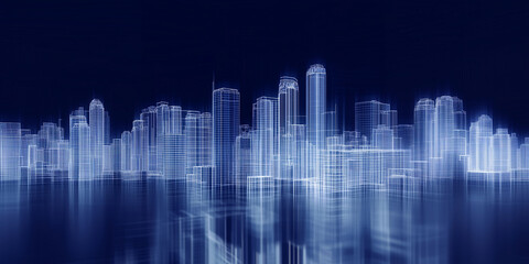 Wall Mural - abstract city background