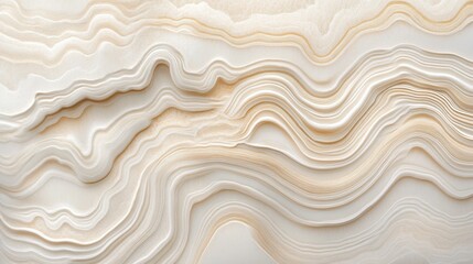 Poster - Abstract textured background with flowing layers in soft beige and cream tones, evoking calmness