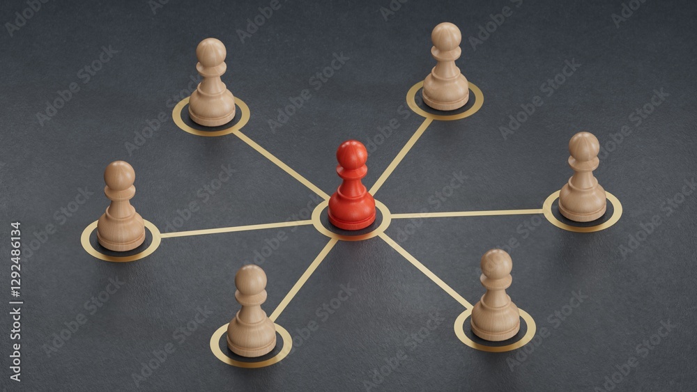 Group of cartoon characters - social networking concept. economic status and social achievement.Made and rendered in C4D, not AI.