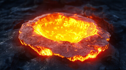 Glowing molten layers of Earth's core reveal intricate patterns, showcasing the dynamic forces shaping our planet.