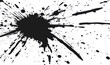 © MT Gallery - Black ink splatter on white background creates dramatic and artistic effect, perfect for various design projects. chaotic pattern adds sense of energy and creativity