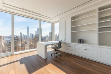 Poster - Modern penthouse office with city view