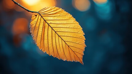 Canvas Print - Autumn leaf in a forest