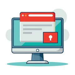 Aufkleber - Digital workspace featuring a computer with a webpage displayed during a virtual meeting setting
