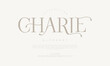 © fourmonths - Charle typography beauty fashion elegant minimalist serif italic fonts decorative wedding vintage retro logos. Minimal luxury font alphabet logo. Vector illustration