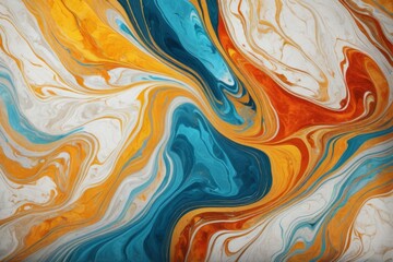 Wall Mural - a close up of a painting of a colorful swirl on a white surface