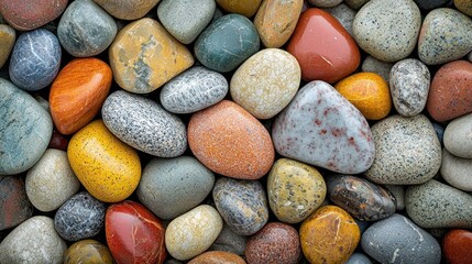 Sticker - Colorful polished stones close-up