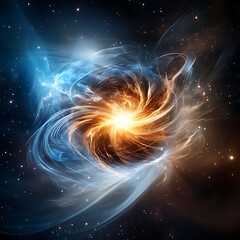 Wall Mural - Cosmic explosion event outer space digital art nebula interstellar view celestial phenomenon for universe enthusiasts