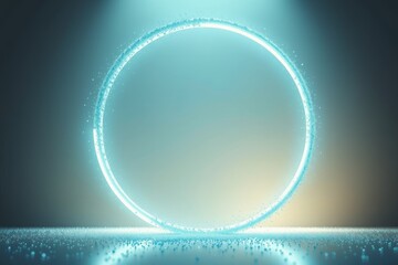 Canvas Print - a close up of a circular object with a light shining through it