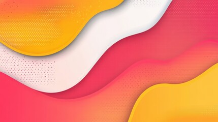 Poster - Abstract design with flowing shapes in vibrant colors creating a dynamic visual effect