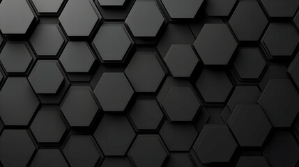 Poster - Dark Hexagonal Patterns on Textured Background for Abstract Design