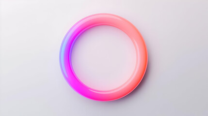 Poster - Abstract Circular Gradient Shape with Soft Colors on White Background