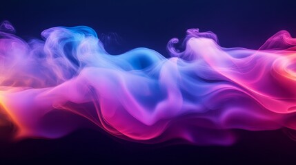 Aufkleber - Colorful swirling smoke in vibrant blue, pink, and purple hues on a dark background. Abstract art and creative design concept.