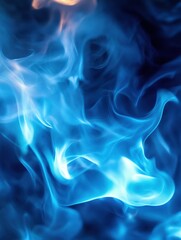 Leinwandbilder - Bright blue gas flame flickering in the darkness with vibrant hues and mesmerizing flow patterns. Generative AI