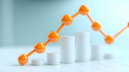 Poster - Trend Analysis with Graph and Colorful Data Points in Modern Style
