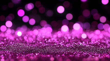 Poster - Vibrant Pink Bokeh Background with Sparkling Glitter Effect