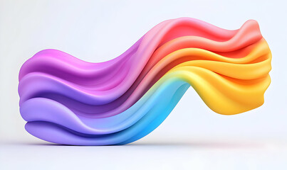 Poster - Colorful Flowing Abstract Shapes in Vivid Gradients and Soft Curves
