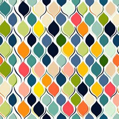 Poster - Captivating colorful pattern featuring a fusion of shapes and bright hues for an artistic expression
