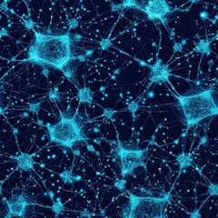 Poster - Intricate network of neurons demonstrating complex connections and neural pathways in the brain