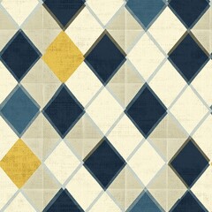 Poster - Captivating repetitive pattern of interconnected squares creating a visually striking design