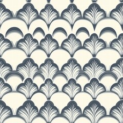 Poster - Minimalist pattern with a clean white background highlighting subtle textures and visual interest