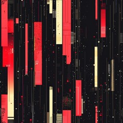 Poster - Striking red and black background creating a dramatic contrast for bold and eye-catching designs