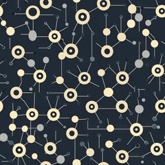 Poster - Pattern featuring interconnected circles creating a unique and playful visual design for various uses