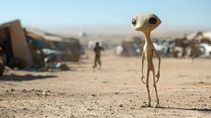 Poster - A Fantastical and Imaginative Depiction of an Alien Species Uniquely Adapted to Survive the Challenging Conditions of the Exoplanet Proxima b