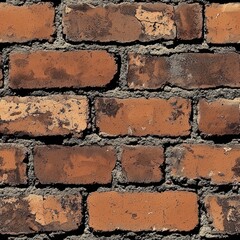 Poster - Striking contrast of a brick wall set against a bold black background creating a dramatic effect