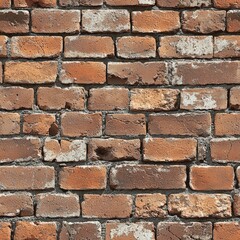 Poster - Stunning close-up of a brick wall showcasing intricate brick pattern and rich textural detail