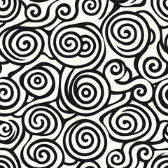 Poster - Minimalistic black and white pattern design featuring clean lines and elegant simplicity