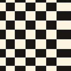 Poster - Striking black and white checkerboard pattern creating a bold and timeless visual aesthetic