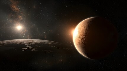 Poster - Detailed Interactive Map of the Exoplanet Proxima b Showcasing Intriguing Geological Features and Regions That Could Potentially Be Targeted for Future Robotic or Crewed Missions to this Alien World