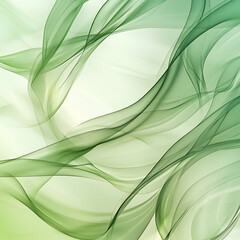 Poster - Flowing green waves abstract art digital medium modern aesthetic tranquil environment artistic viewpoint nature concept