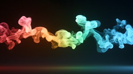 Fototapete - Mesmerizing and Captivating Abstract Artwork Depicting the Dispersal of Vapor in a Swirling Luminous Display of Vibrant Colors and Ethereal Light  A Visually Striking and Hypnotic Digital or Painting