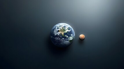 Poster - visual comparison of the size atmosphere and distance from their stars between Earth and the exoplanet Proxima b showcasing the similarities and differences between these two celestial bodies