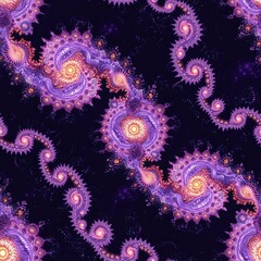 Poster - Vibrant purple and orange pattern featuring bold shapes and dynamic design for creative projects