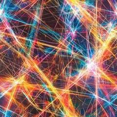 Poster - Lively colorful pattern filled with bright hues that inspire joy and captivate the viewer
