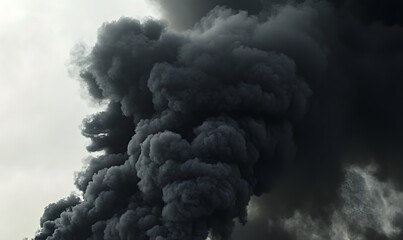 The screen is filled with thick black smoke, Generative AI