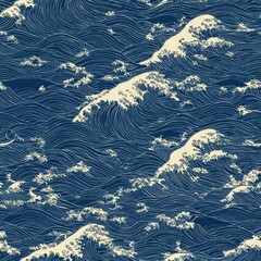 Poster - Fluid wave pattern with soft lines and gentle curves evoking a sense of calm and natural beauty
