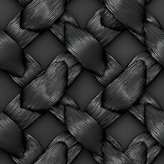 Poster - Elegant black and white pattern with distinctive shapes and lines for a modern and chic aesthetic