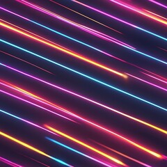 Fototapete - Vibrant colorful neon pattern exuding energy and style perfect for modern design aesthetics
